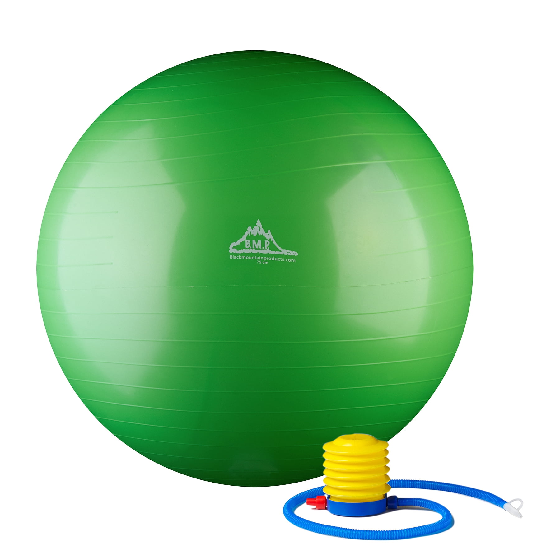 BLACK MOUNTAIN PRODUCTS 65cm Green Gym Ball 65 cm Static Strength Exercise Stability Ball with Pump, Green