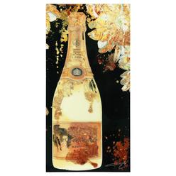 Empire Art Direct TMP-JP641-7236 72 x 36 in. Champagne Bottle Frameless Tempered Glass Panel Fashion Wall Art