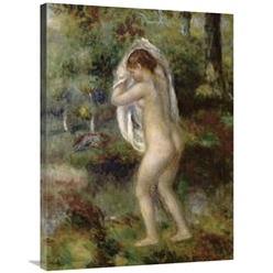 Global Gallery GCS-279701-36-142 36 in. Young Girl Undressing to Bathe in the Forest Art Print - Pierre-Auguste Renoir