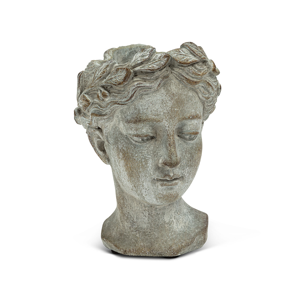 Abbott Collections AB-27-GODDESS-535-XS 6.5 in. Extra Woman Head Planter, Grey - Small
