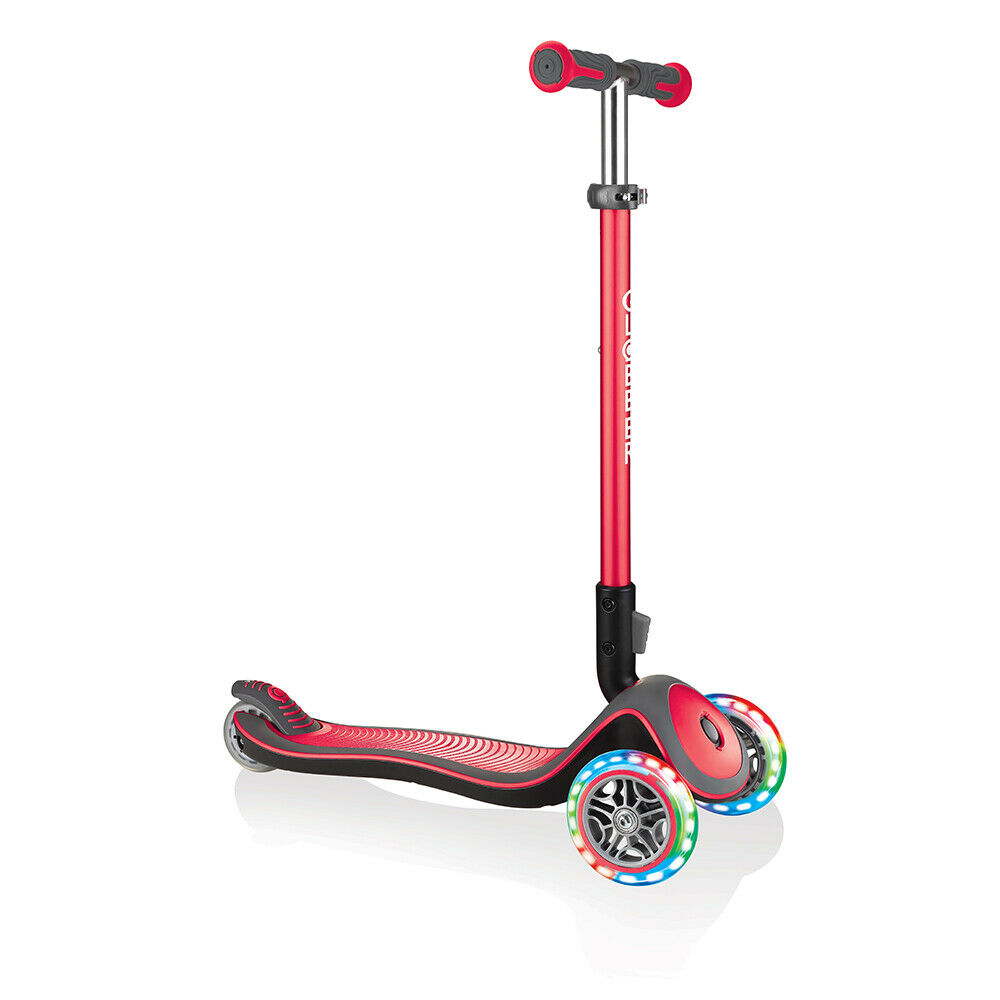 Globber 444-402 Elite Deluxe Scooter with Lights, Red