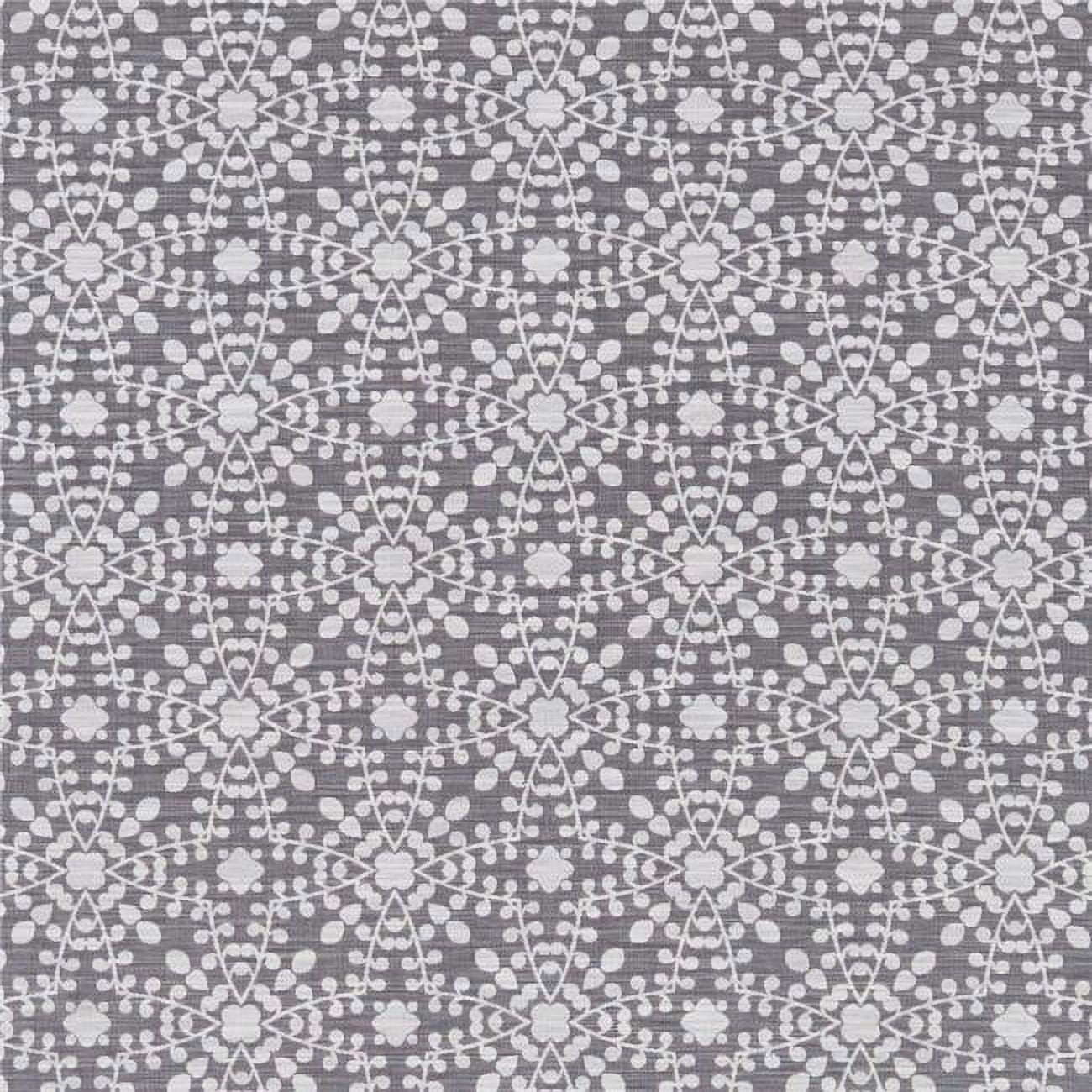 KD Cuna 54 in. Flora Plain & Texture Design Silk Fabric Cloth&#44; Platinum