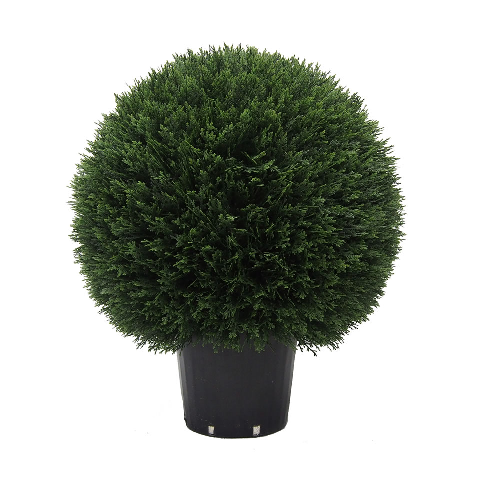 Vickerman TP171424 UV Cedar Ball Everyday Topiary in Pot - 24 in.