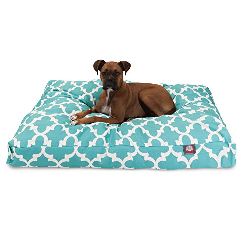 River Soap Company MajesticPet 788995504825 42 x 50 in. Trellis Rectangle Pet Bed, Teal