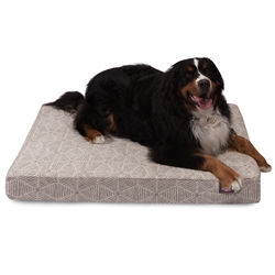 Majestic Pet 78899551678 Beige Metallic Charlie Large Orthopedic Memory Foam Rectangle Dog Bed