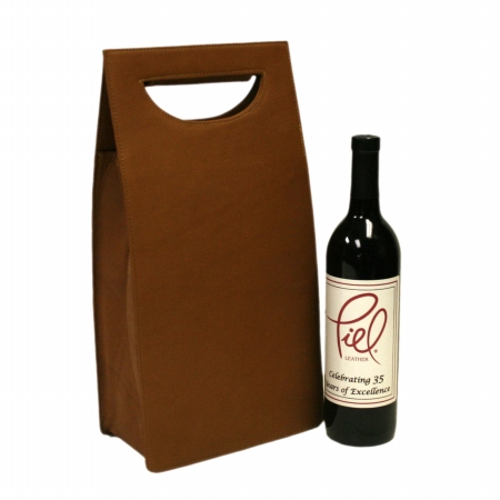 Piel Leather 2877 Double Wine Carrier - Saddle
