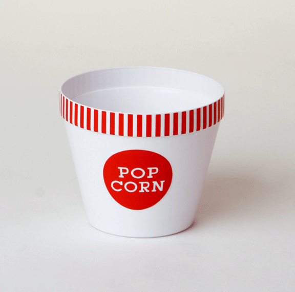 Wabash Valley Farms 44203 Small Classic Red Striped Rim Popcorn Bucket