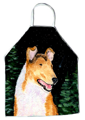 Caroline's Treasures SS8484APRON Starry Night Collie Smooth Apron - 27 x 31 in.