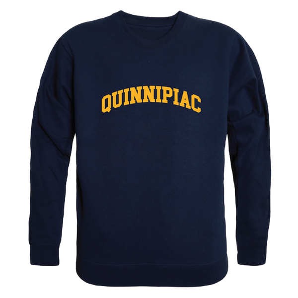 W Republic 546-365-NVY-01 NCAA Quinnipiac Bobcats Arch Crewneck T-Shirt, Navy - Small