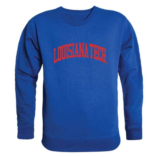 W Republic 546-419-RYL-01 NCAA Louisiana Tech Bulldogs Arch Crewneck T-Shirt, Royal Blue - Small