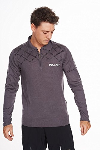PN JONE FL-O0HV-SH3M Mens Quarter-Zip Lightweight Wool Sweater, Medium