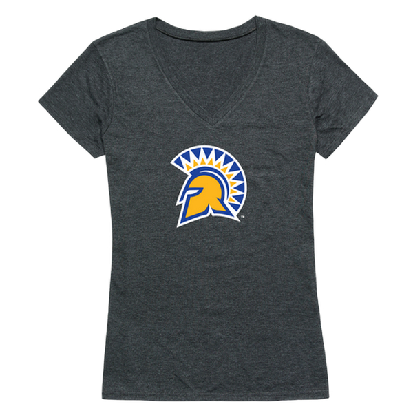 FinalFan San Jose State University Cinder T-Shirt for Women, Heather Charcoal 2 - Medium