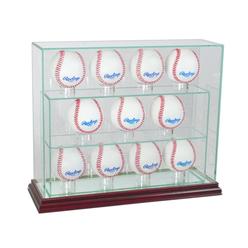 Perfect Cases 11UPBSB-C 11 Baseball Upright Display Case- Cherry