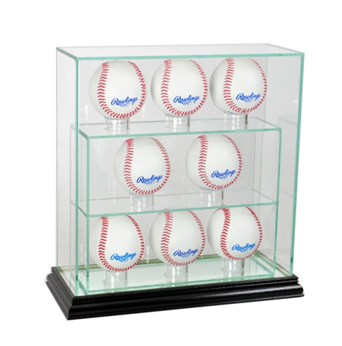 Perfect Cases 8UPBSB-B 8 Upright Glass Display Case- Black