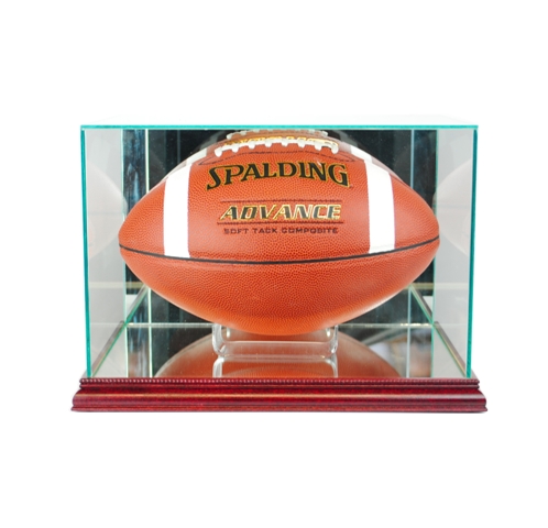 Perfect Cases FBR-C Rectangle Football Display Case- Cherry