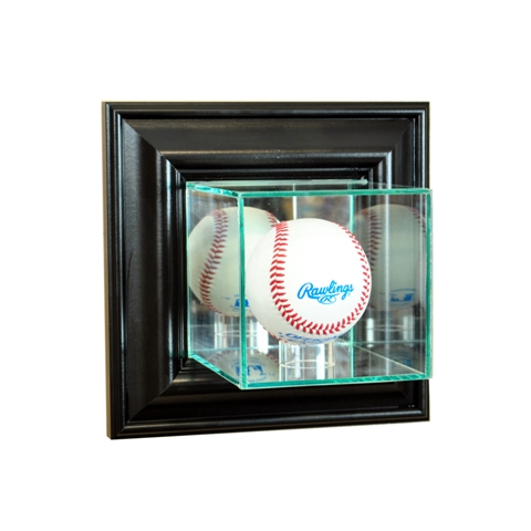 Perfect Cases WMBS-B Wall Mounted Baseball Display Case- Black