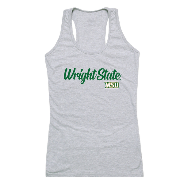 W Republic 557-416-HGY-01 Wright State University Script Tank Top for Women, Heather Grey - Small