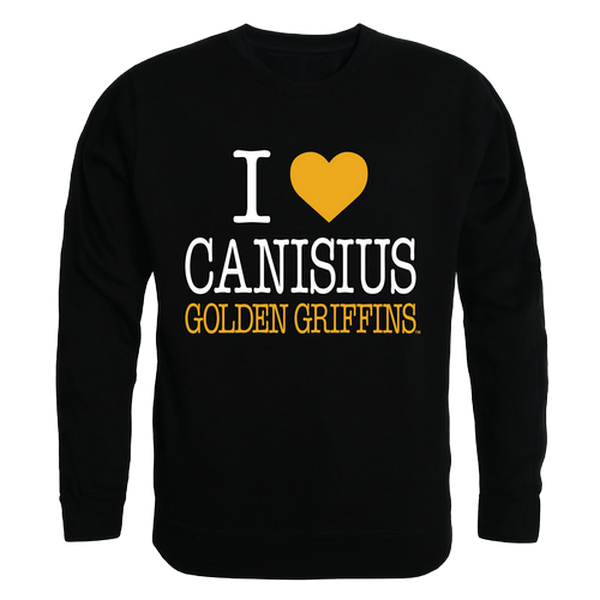 W Republic Products 552-277-BLK-04 Canisius College I Love Crewneck T-Shirt&#44; Black - Extra Large
