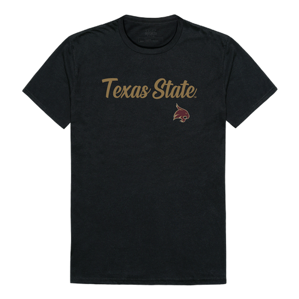 W Republic 554-181-BLK-05 Texas State University Script T-Shirt, Black - 2XL