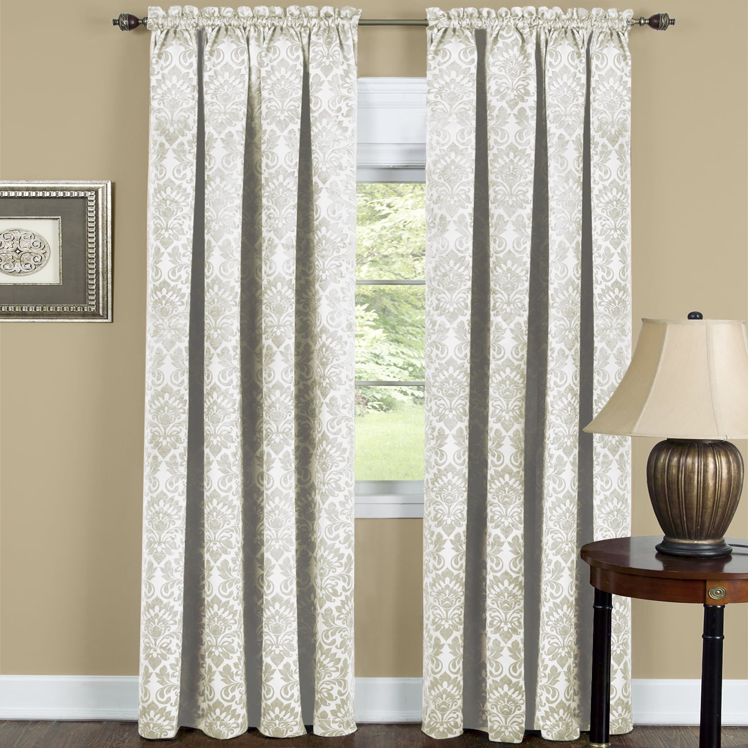 Achim Importing Co. Achim SUPN63IV12 52 x 63 in. Polyester Blackout Rod Pocket Single Curtain Panel, Ivory