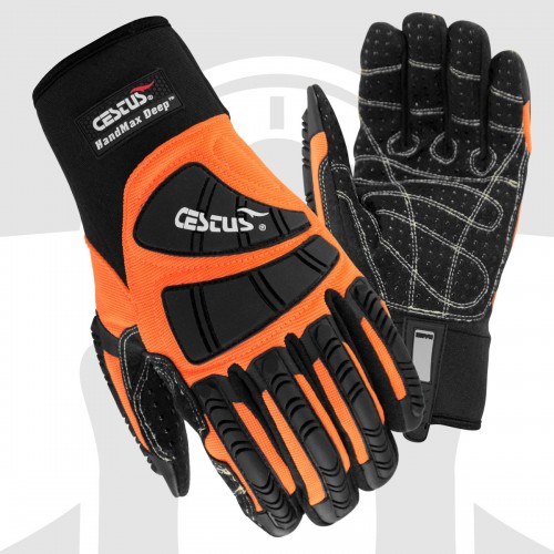 Cestus 3015 3XL Pro Series Handmax Deep Impact One Pair Glove- Orange - 3 Extra Large