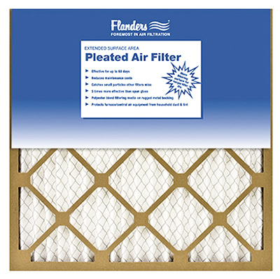 Flanders 81555.011616 16 x 10.5 in. Basic Pleated Air Filter Kraft Frame With Wirebacked Media - Pack Of 12