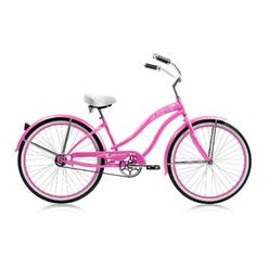 Micargi ROVER GX-F-PK 26 in. Rover Womens GX Beach Cruiser Bicycle- Pink & Pink Rim