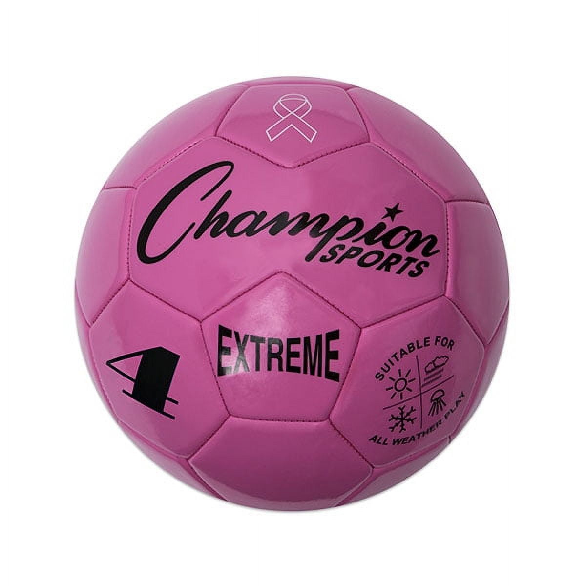 Champion Sports EX4PK 8.25 in. Extreme Series Size 4 Soccer Ball, Pink