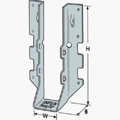Simpson Strong-Tie Simpson Strong Tie LUS28-2Z 2 x 8 in. Face Mount Joist Hanger- Double