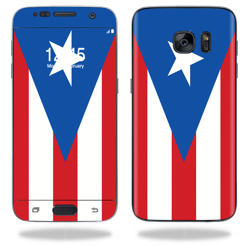 MightySkins SAGS7-Puerto Rican Flag Skin for Samsung Galaxy S7 Wrap Cover Sticker - Puerto Rican Flg
