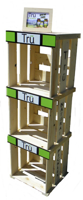 Pyckles 3063 Tru Pickles Wood Crate Style Floor Display