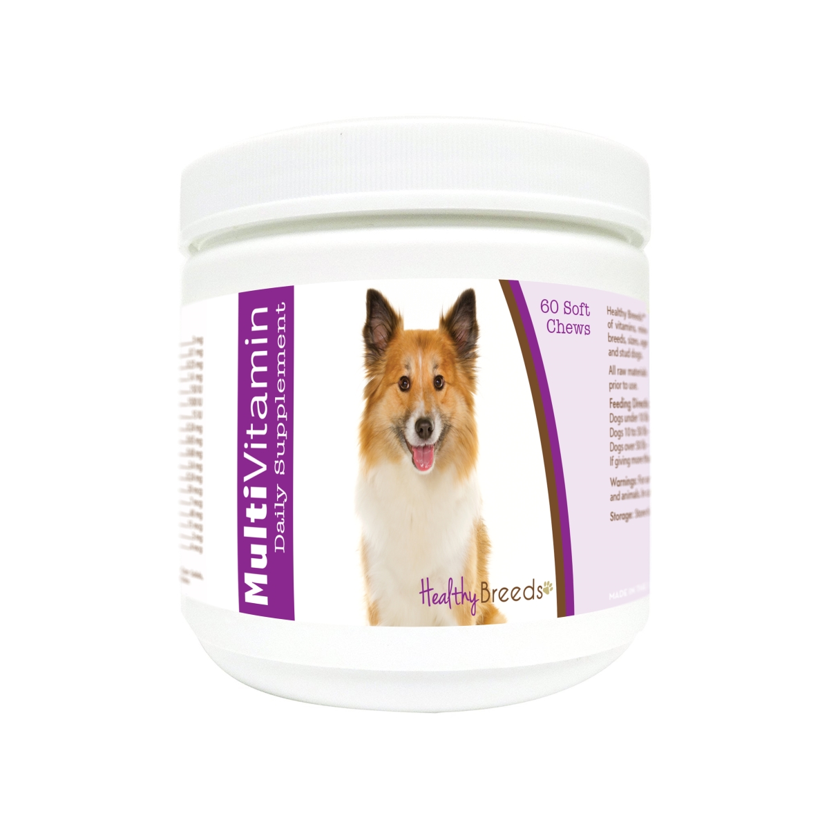 Healthy Breeds 840235172260 Icelandic Sheepdog Multi-Vitamin Soft Chews - 60 Count