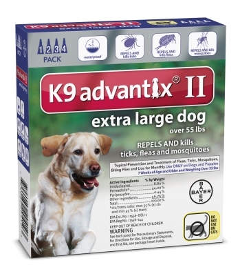 Bayer BY20410 K9 Advantix Ii Extra Large Dog- 4 Pack