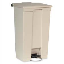 Rubbermaid Commercial Products RCP614500BG Step-On Wastebasket- 18 Gallon- 19-.75in.x16-.13in.x26-.50in.- Beige