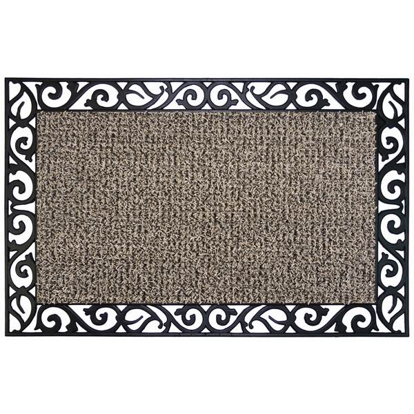 Grassworx 235446 24 x 36 in. Taupe Leaves Mat
