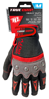 Big Time 9892-23 High-Performance Work Gloves - Medium- Red- Gray & Black