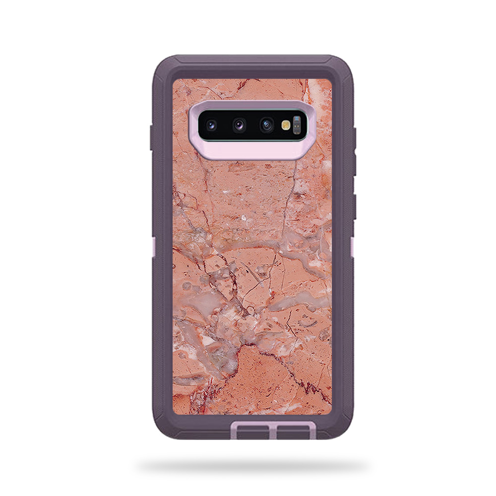 MightySkins OTDESG10PL-Pink Marble Skin for Otterbox Defender Samsung Galaxy S10 Plus - Pink Marble