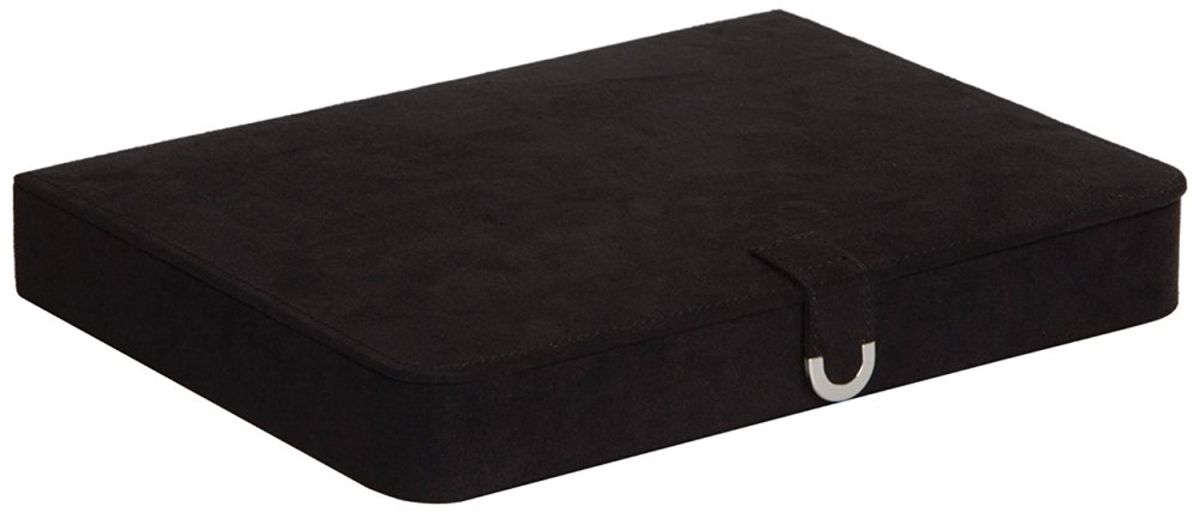 Mele & Co. Mele 0054762M Cameron Plush Fabric Jewelry Box with Thirty-Five Sections, Black