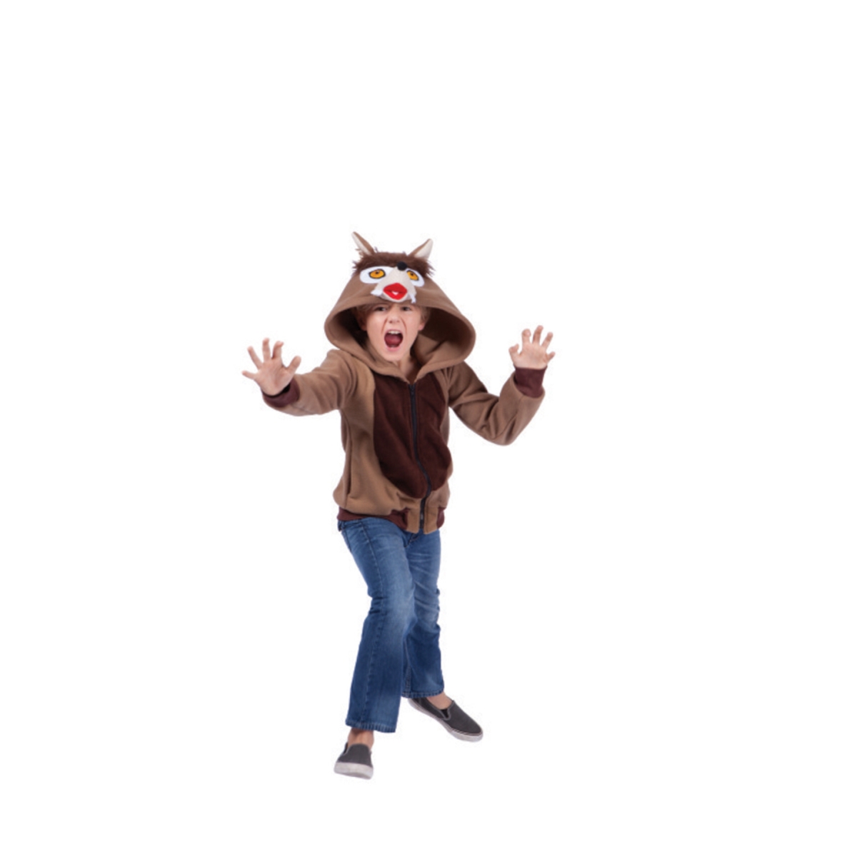 SupriseItsMe Graywind Wolf Child Hoodie Costume - Camel Brown&#44; Medium