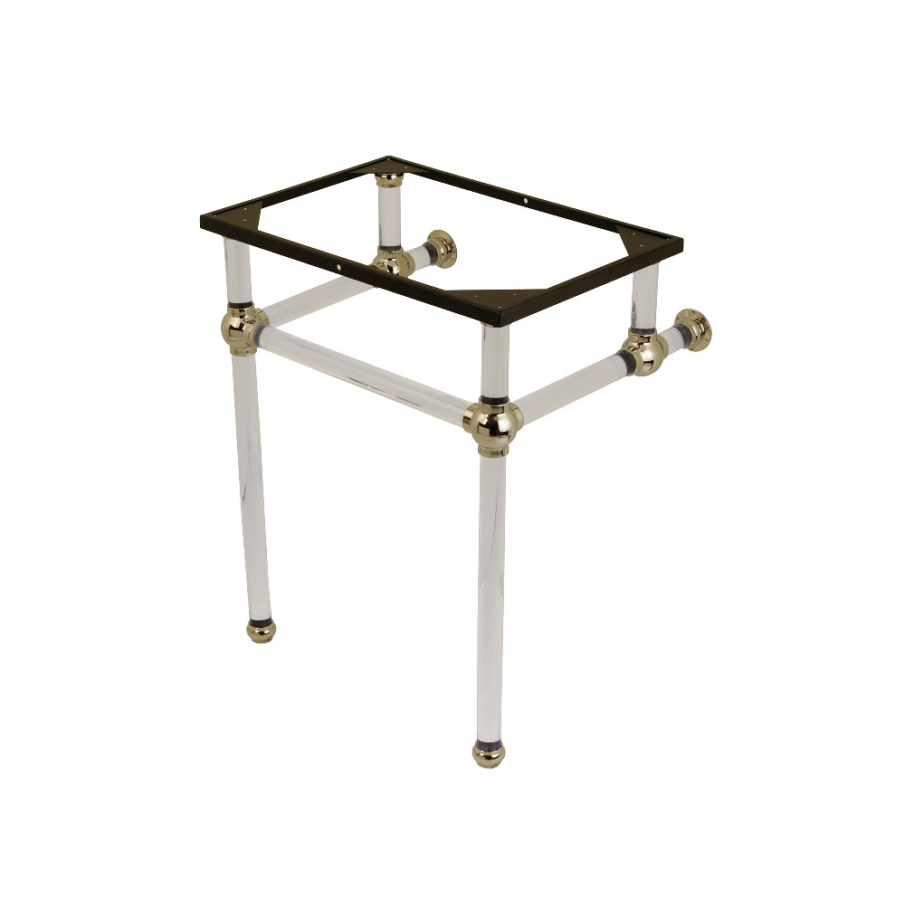 Fauceture VAH242030PN Console Basin Holder with Acrylic Pedestal, Polished Nickel - 20.38 x 24 x 30 in.