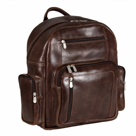 Piel Leather 3028 - BRN Vintage Travel Backpack - Brown
