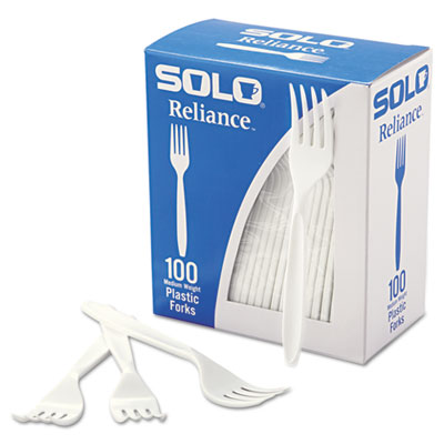 Solo USA Solo Cups SCCRSWFX Fork&#44;Plysy&#44;Bxd&#44;Wh&#44;10/100