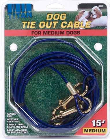 Coastal Pet Products 769077 15 Med Tieout Cable
