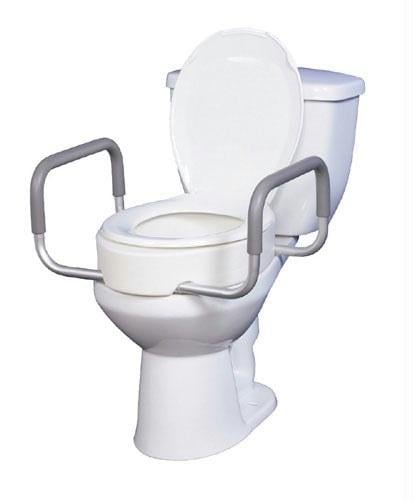 Complete Medical Elevated Toilet Seat w/RemArms For Regular Toilet Seat T/F KD