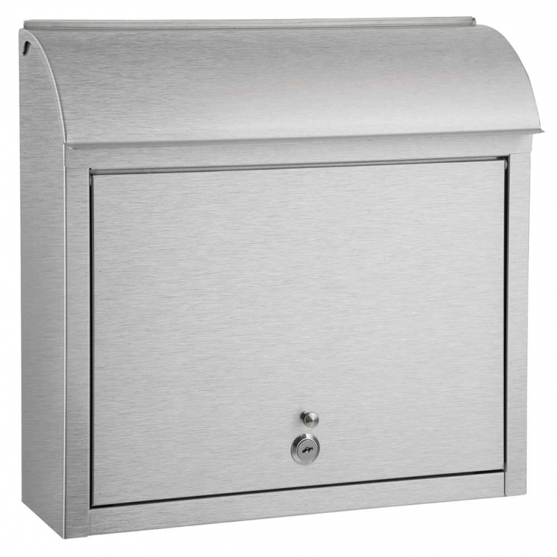 BOOK PUBLISHING COMPANY Compton Locking Wall Mount Mailbox, Stainless Steel