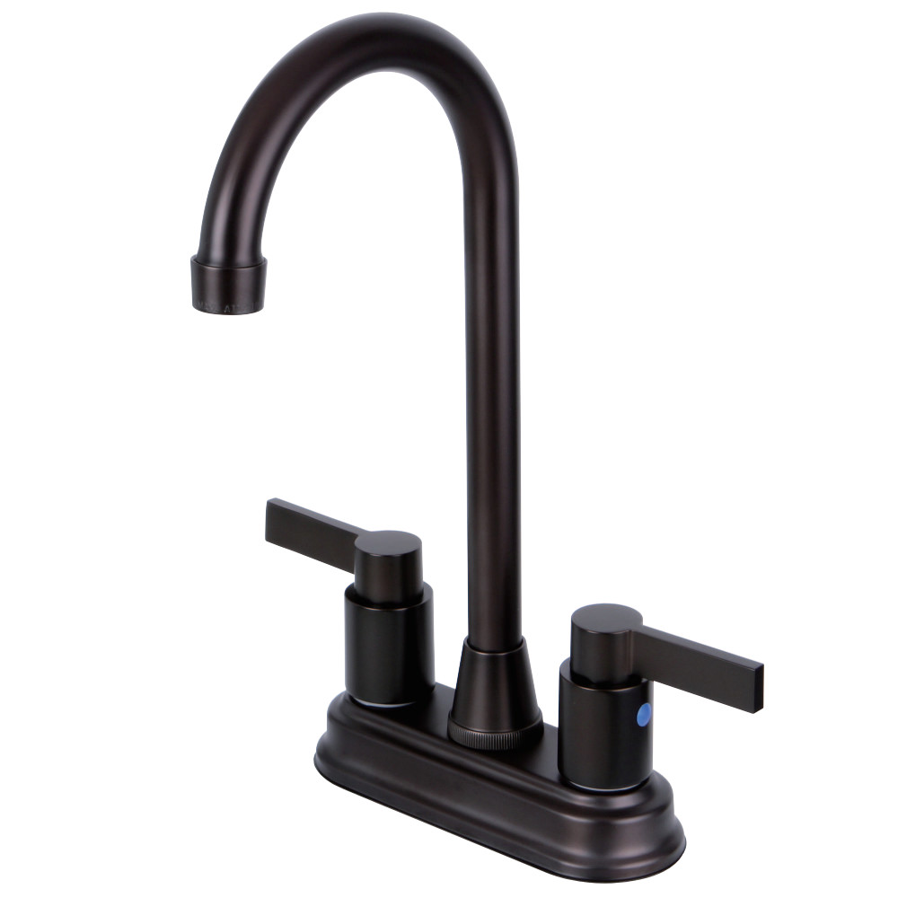 Kingston Brass KB8495NDL 4 in. Two Handle Centerset Bar Faucet