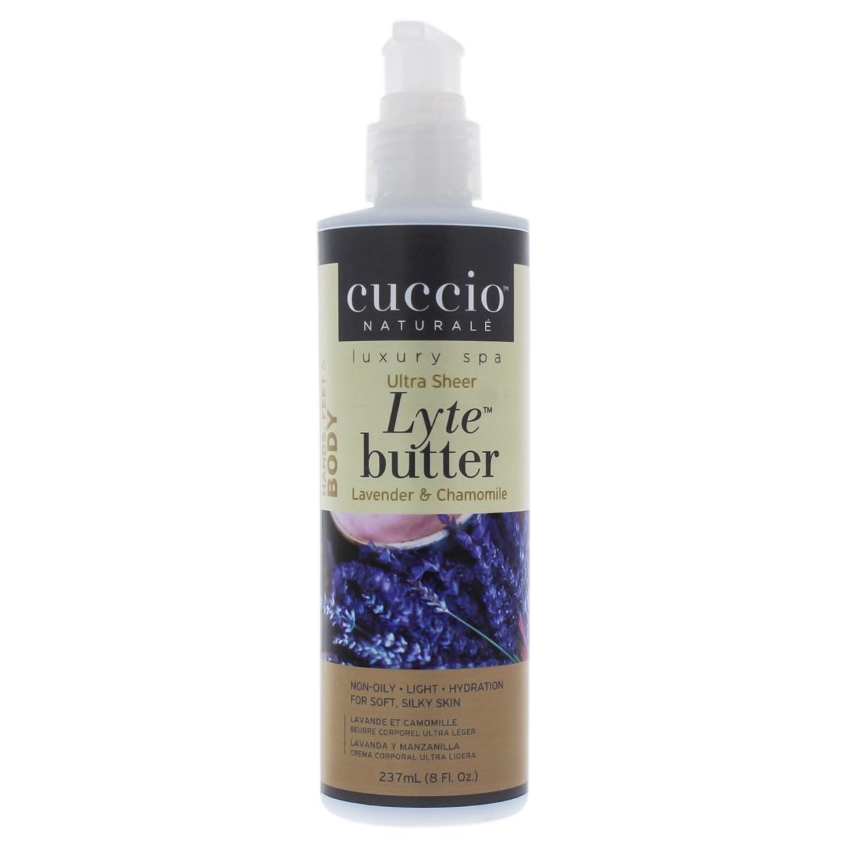 Cuccio I0090887 Lyte Ultra-Sheer Body Butter Lotion for Unisex - Lavender & Chamomile - 8 oz