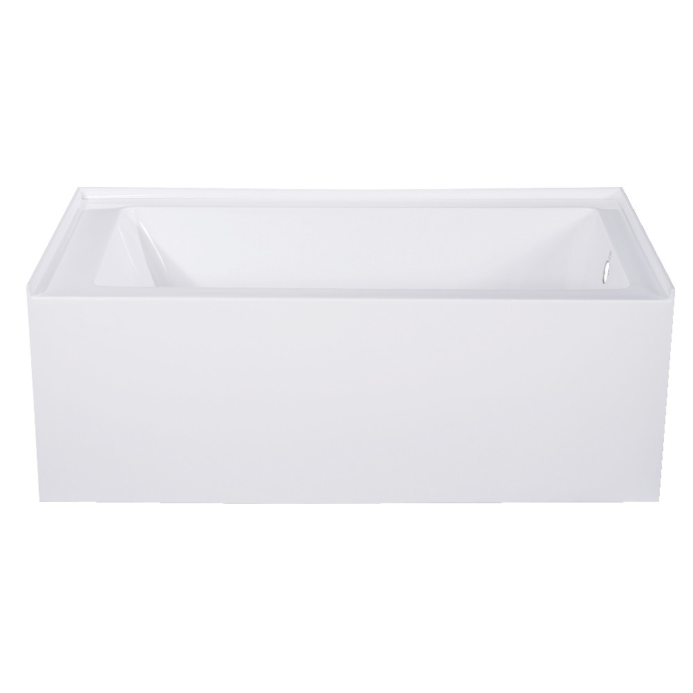 Aqua Eden VTAP543022R 54 in. Acrylic Alcove Tub with Right Hand Drain, White