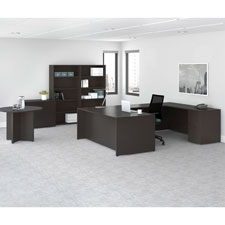 Lorell LLRPD4272LSPBES 1 in. Prominence 2.0 Laminate Desking, Espresso