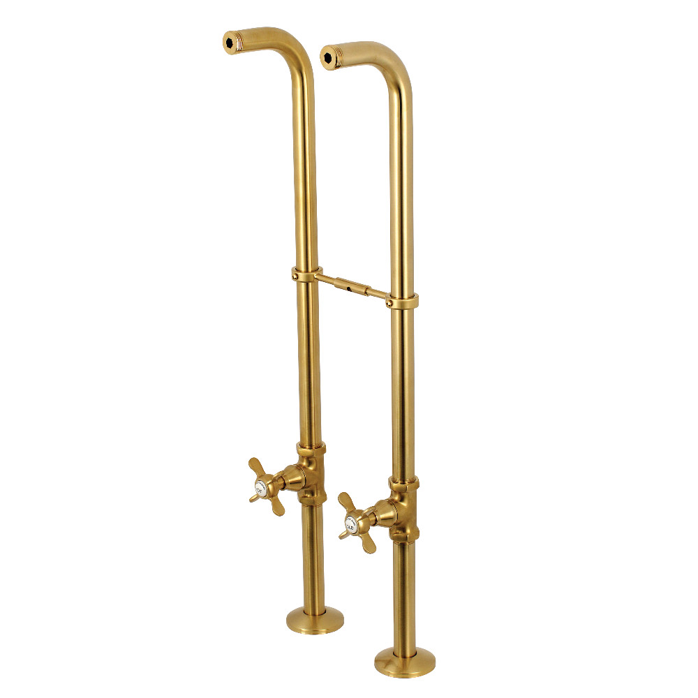 Kingston Brass CC266S7BEX Freestanding Supply Line Package  Brushed Brass